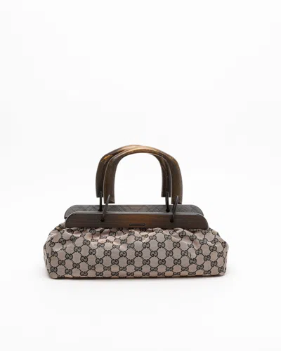 Gucci Gg Canvas Wood Handbag