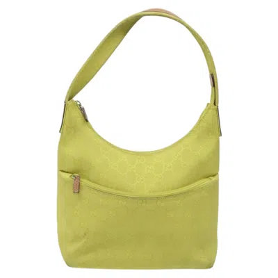 Pre-owned Gucci Gg Canvas Yellow Canvas Shoulder Bag ()