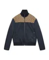Gucci Gg Canvas Zip-up Jacket In Blue