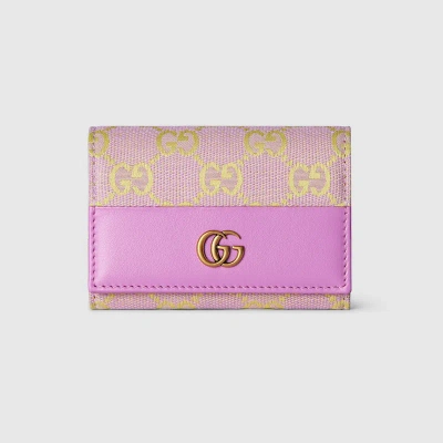 Gucci Gg Card Case In Pink