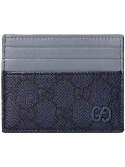 Gucci Gg Card Holder With Sugar Paper Finishes In Blue