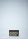 Gucci Men Bicolor Gg Card Holder In Brown