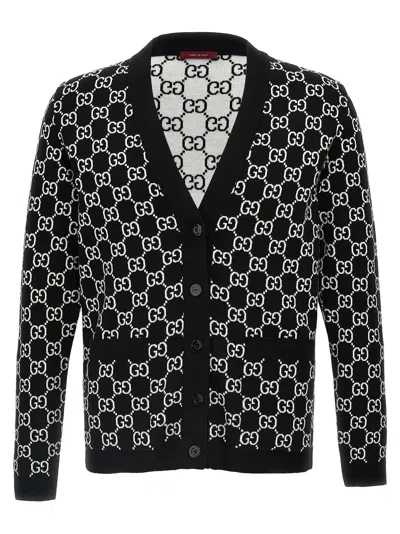Gucci Gg Cardigan In Black