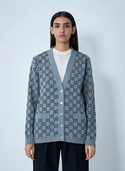 Gucci Women Gg Cardigan In Blue