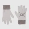 Gucci Jacquard Gloves In Grey