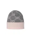 Gucci Gg Cashmere Jacquard Hat In Gray