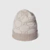 Gucci Gg Cashmere Jacquard Hat In Neutral