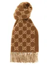 Gucci Women Gg Cashmere Scarf In Brown