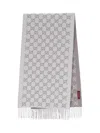 Gucci 'gg' Cashmere Scarf In White