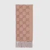 Gucci Gg Cashmere Shawl In Beige
