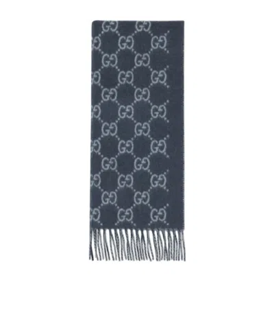 Gucci Gg Cashmere Shawl In Black