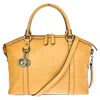 GUCCI GUCCI GG CHARM BEIGE LEATHER HANDBAG (PRE-OWNED)
