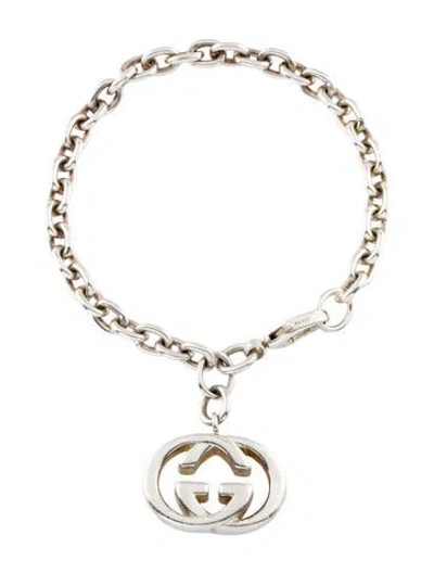 Pre-owned Gucci Gg Charm Bracelet, 6.75" In Multi