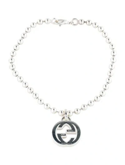 Pre-owned Gucci Gg Charm Bracelet, 8" In Multi