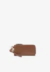 Gucci Leather Card Holder And Key Ring In Brown