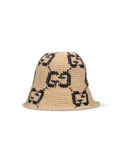 Gucci Women Gg Bucket Hat In Brown