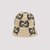 Gucci Embellished Straw Bucket Hat In Neutral