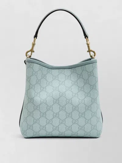 Gucci Gg Clutch Bag Detachable Strap Top Handle In Blue
