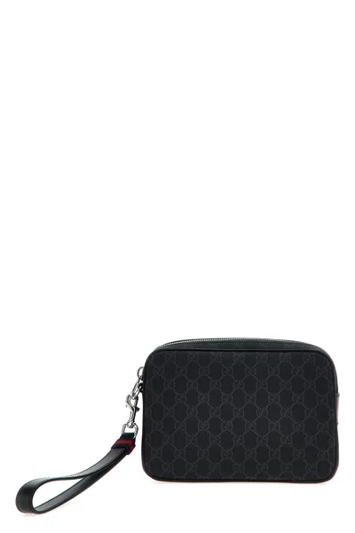 Gucci 'gg' Clutch In Black