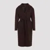 Gucci Silk And Wool Reversible Coat In Brown