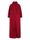 Gucci Gg Jacquard Fabric Coat In Red