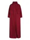 Gucci Gg Jacquard Fabric Coat In Red
