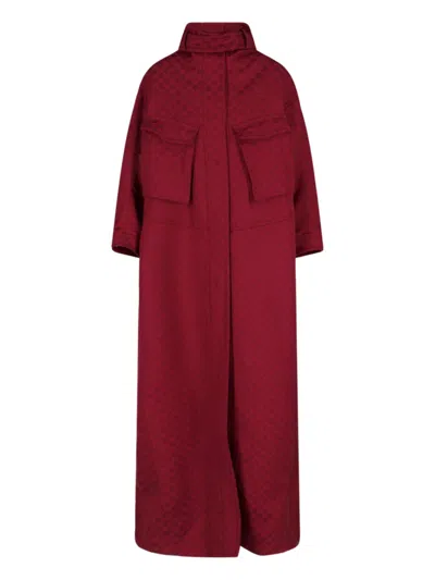 GUCCI GUCCI "GG" COAT – RED