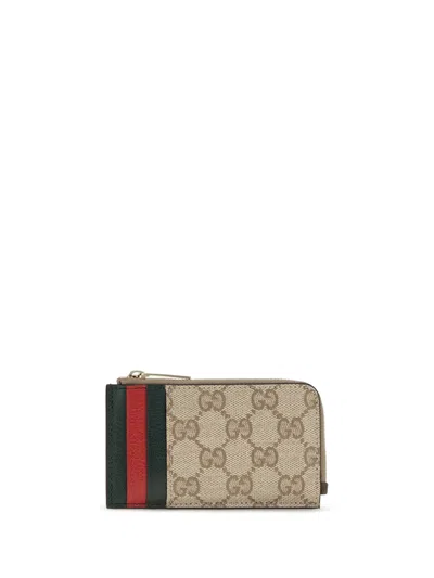 Gucci Gg Coated Canvas Cardholder In Multicolor