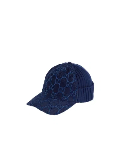 Gucci Gg Corduroy Baseball Hat In Blue