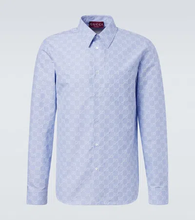 Gucci Gg Cotton And Silk Jacquard Shirt