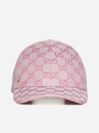 Gucci Gg Cotton-blend Baseball Cap In Pink