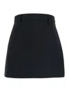 Gucci Solid Color Flared Umbrella Skirt In Black