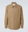Gucci Gg Cotton-blend Overshirt In Beige
