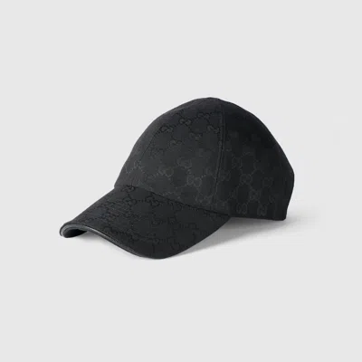 Gucci Gg Cotton Canvas Baseball Hat In Black