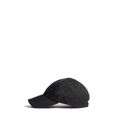Gucci Gg Cotton Canvas Baseball Hat In Black
