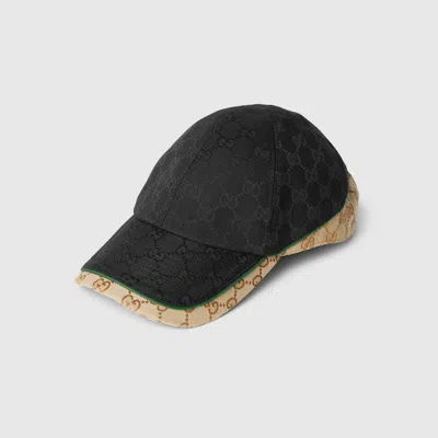Gucci Gg Cotton Canvas Baseball Hat In Black