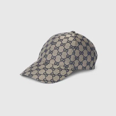 Gucci Gg Cotton Canvas Baseball Hat In Blue