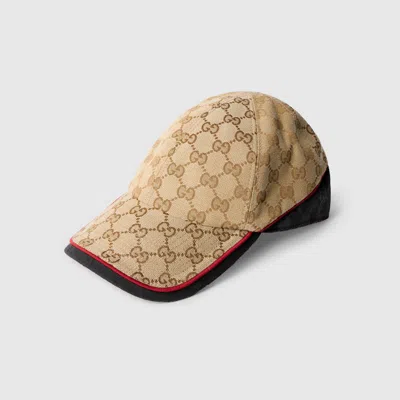 Gucci Gg Cotton Canvas Baseball Hat In Brown