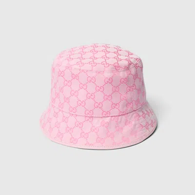 Gucci Gg Cotton Canvas Bucket Hat In Pink