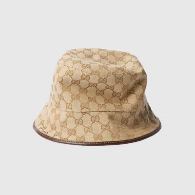 Gucci Gg Cotton Canvas Bucket Hat In Neutral