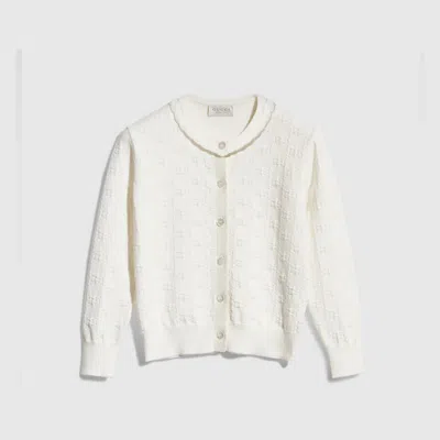 Gucci Babies' Gg Cotton Cardigan In White