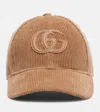 Gucci Gg Cotton Corduroy Baseball Cap In Sand
