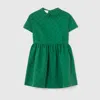 Gucci Kids' Gg Cotton Dress In Green