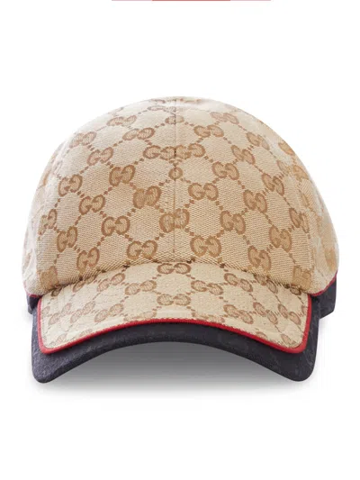 Gucci Gg Cotton Fabric Baseball Cap In Black