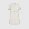Gucci Gg Cotton Gabardine Dress In Neutral