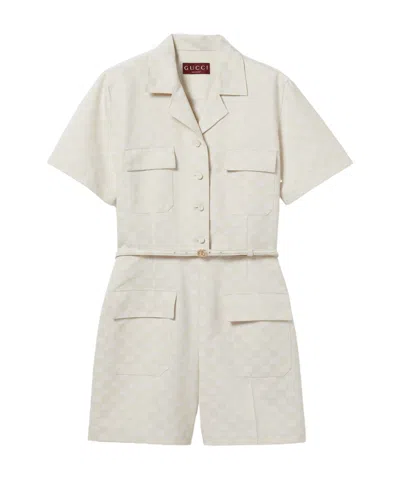 GUCCI GUCCI GG GABARDINE JUMPSUIT