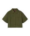 Gucci Gg Cotton Gabardine Shirt In Green