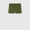 Gucci Gg Cotton Gabardine Shorts In Green