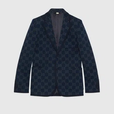 Gucci Jackett Aus Gg Baumwolle In Blue