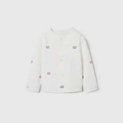 Gucci Babies' Gg Cotton Jacket In Multi